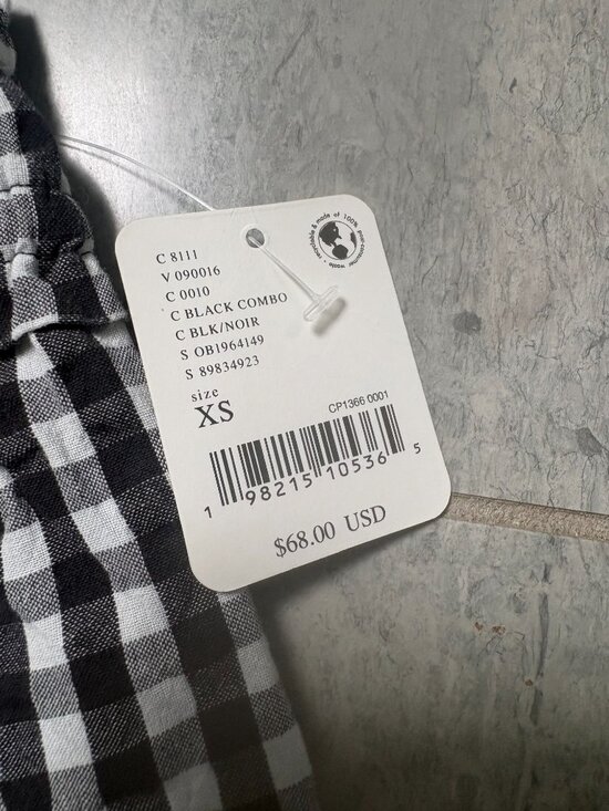 Free People Picnic Party Cropped Tank Top Black Combo Size XS NWT - Picture 6 of 13